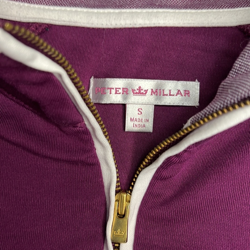 Peter Millar long sleeve half zip purple pullover size small